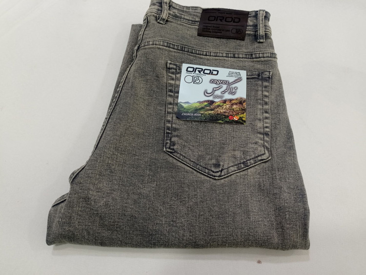 شلوار مردانه جین کلاسیک زاگرس Orod Jeans - رنگ طوسی