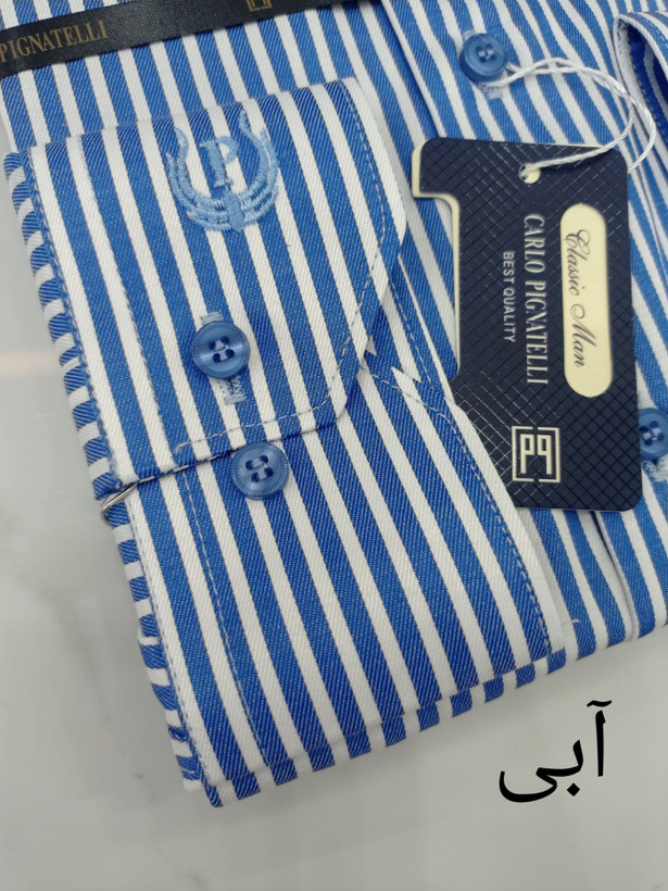 پیراهن مردانه راه راه دوخت صنعتی مدل کلاسیک