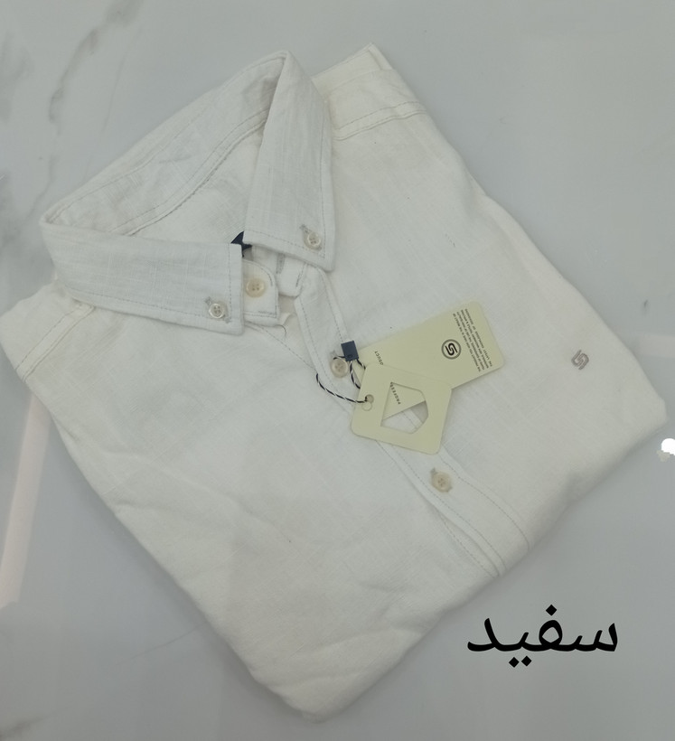 پیراهن مردانه اسپرت آستین بلند پارچه لنین