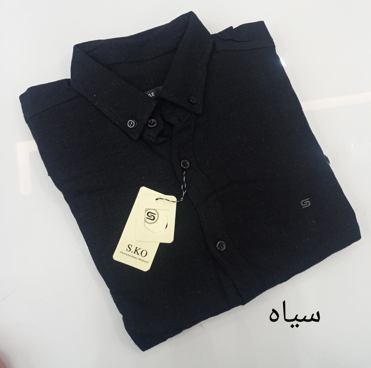 پیراهن مردانه اسپرت آستین بلند پارچه لنین